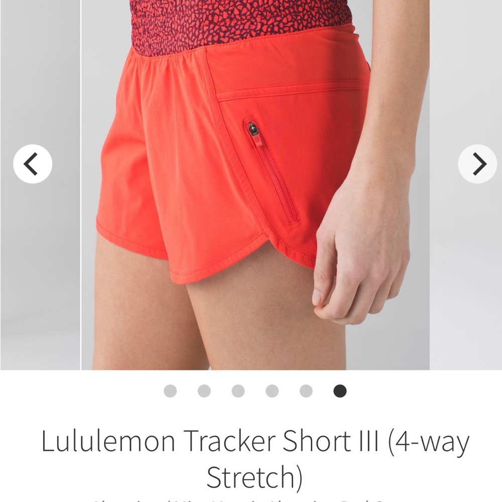 Lululemon Athletica Red Athletic Shorts